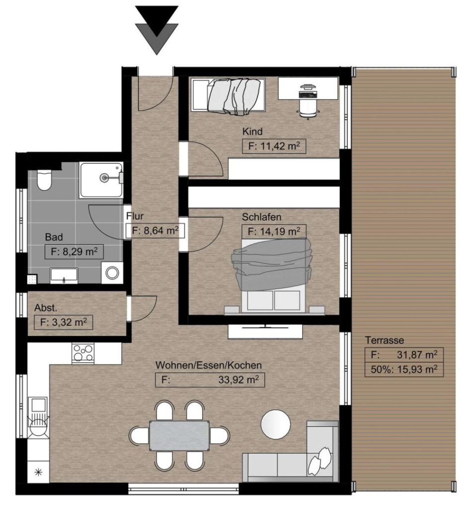 Wohnung 2-2